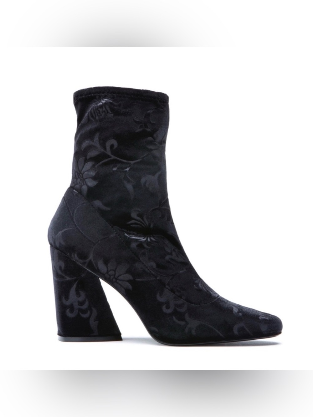 LulaRoe NWOT Uptown Black Floral Velvet Boots Size 10